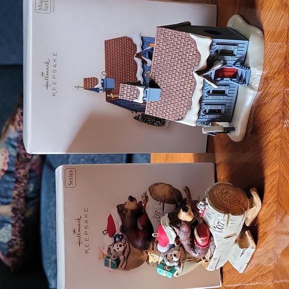 Hallmark Other - Hallmark (2) 2007 Ornaments - Sledding Into Christmas and Chapel in the Woods